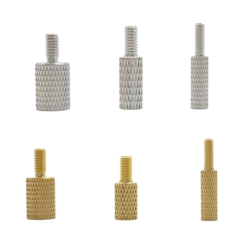 Juego de adaptadores de latón moleteado 3PCS de aluminio y cobre de doble extremo