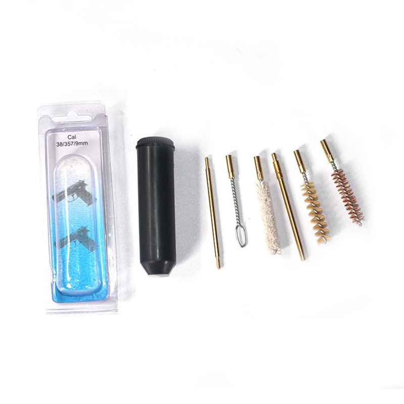 Kit de limpieza de pistola con cepillo de orificio de 9 mm